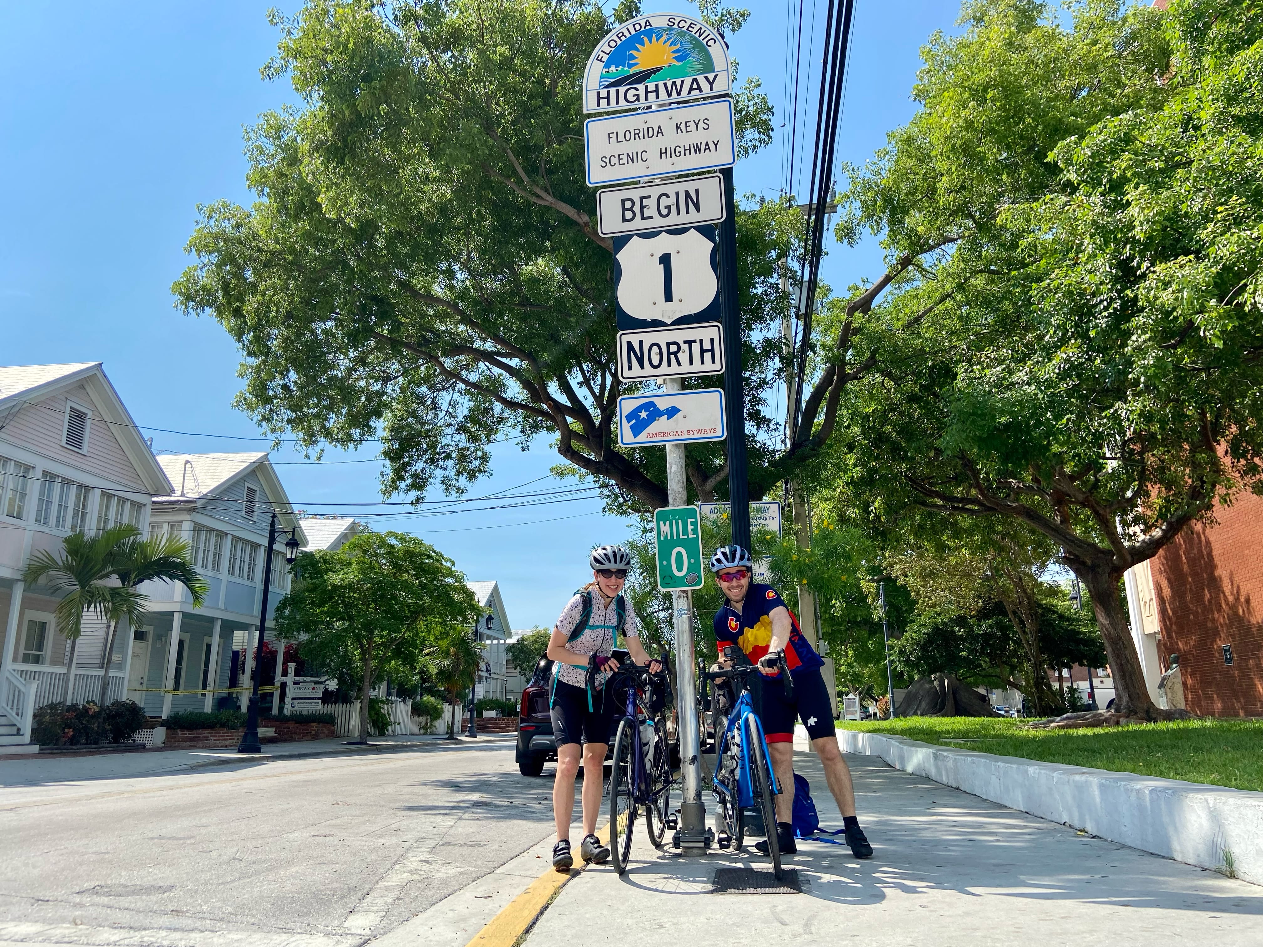 Mile marker 0 in Key West, Florida.