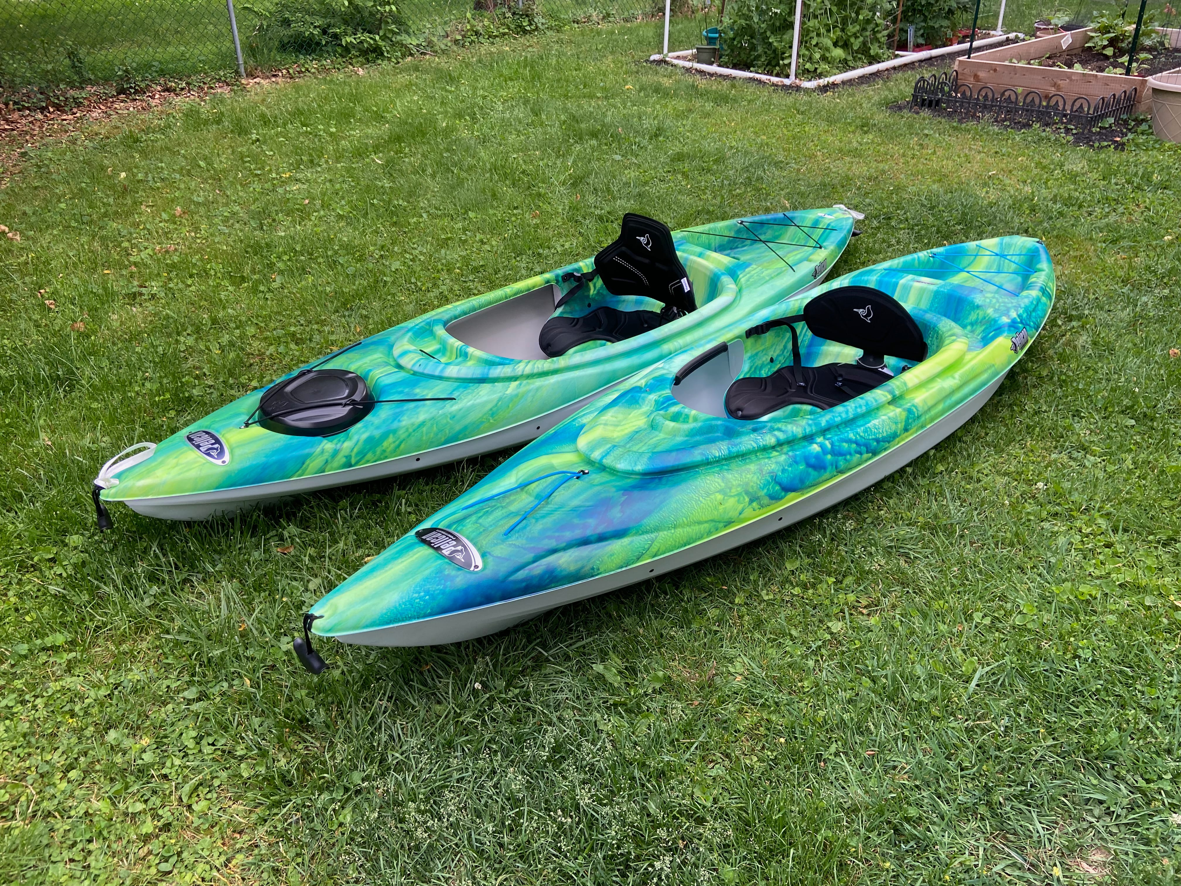 New kayaks brought home for the first time.