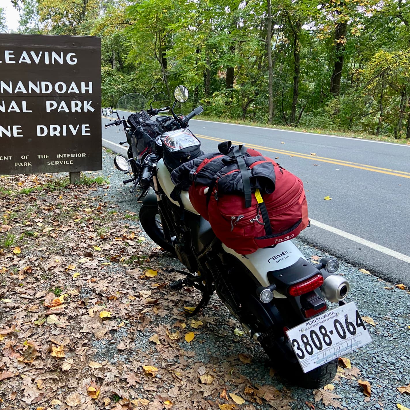 Leaving Skyline Drive after a long camping weekend.